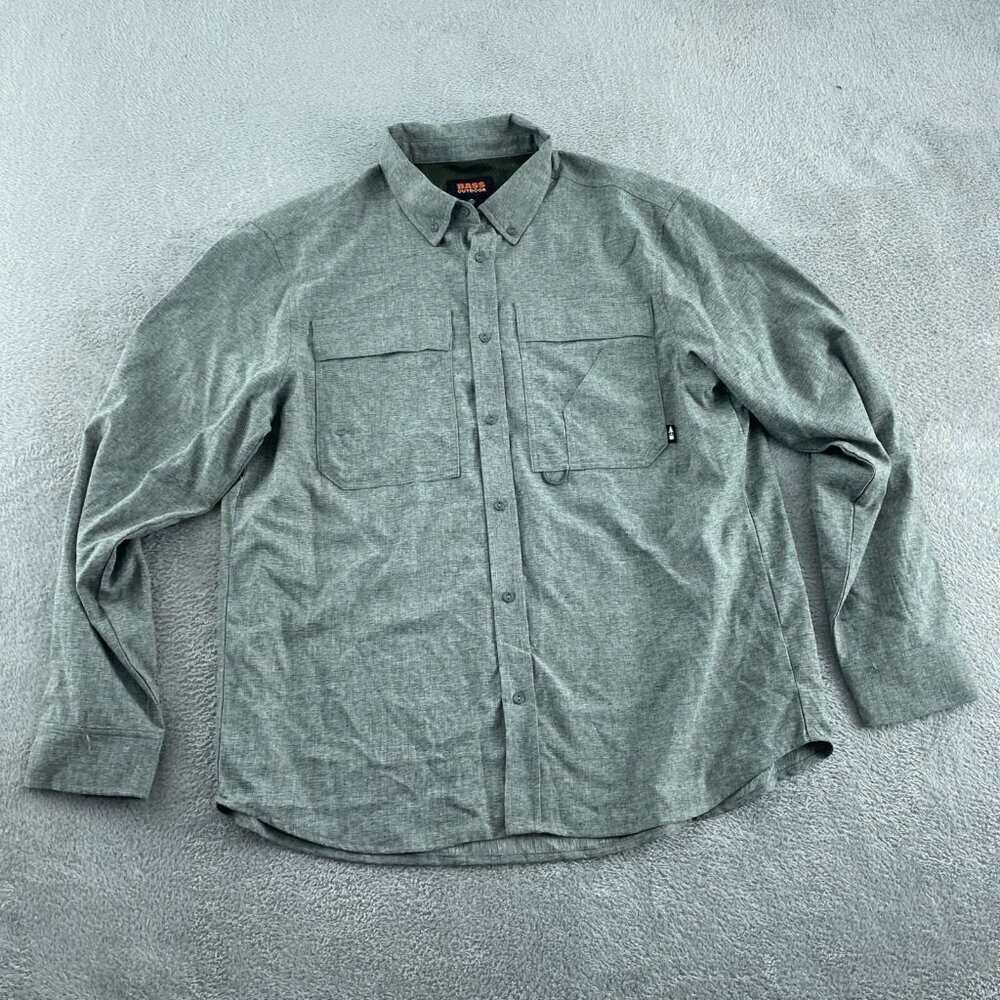 Bass Outdoor Mens XL Flannel Shirt Deep Depths Button-Up Long Sleeve NWT 4424